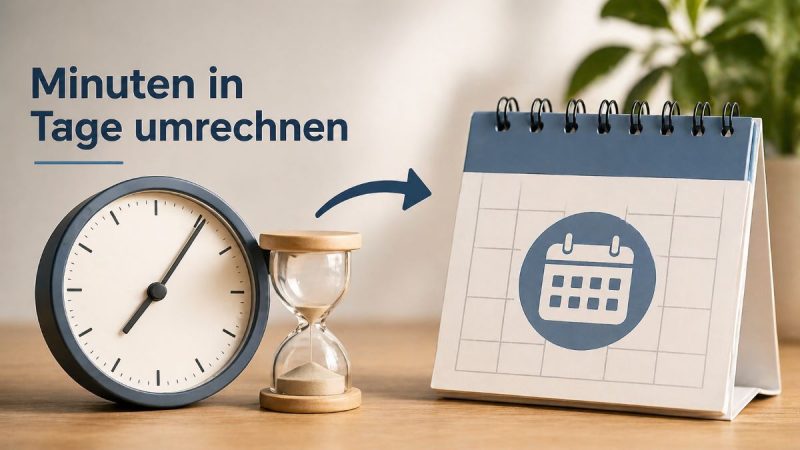 Minuten in Tage umrechnen