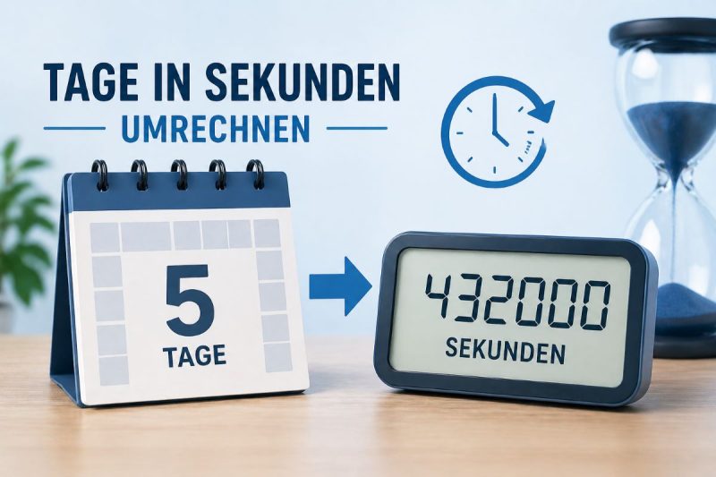 Tage in Sekunden umrechnen