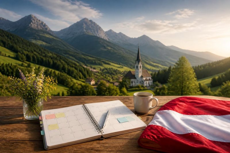 Feiertage in Österreich: Kalenderwochen, Fenstertage und freie Tage richtig planen
